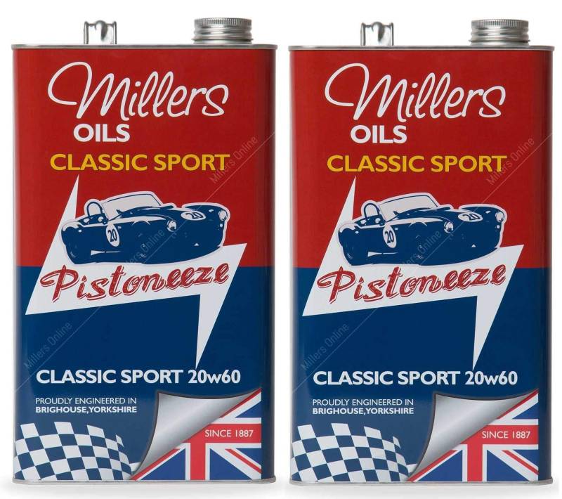 Millers Classic Sport 20W60 Teilsynthetisches Motorenöl, 10 Liter von Millers Oil