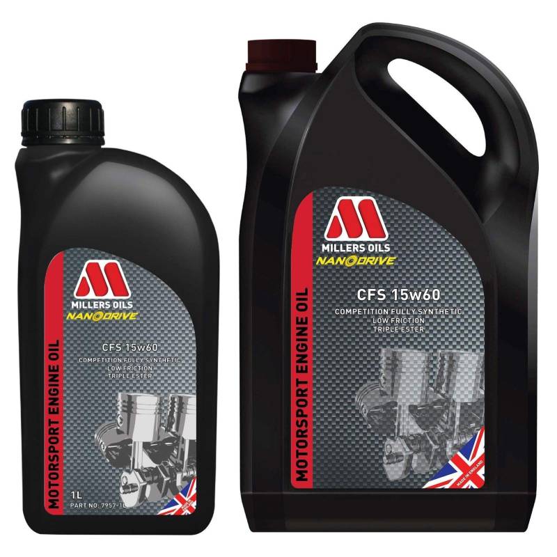 Millers CFS 15W60 Competition Synthetisches Nanodrive Motorenöl, 6 Liter von Millers Oils