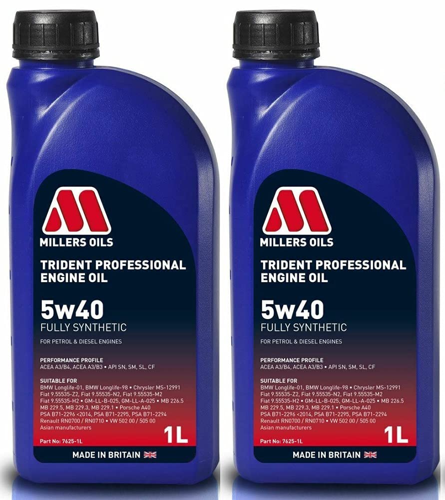 Millers Oils Trident 5W-40 Motorenöl, 2 Liter von Millers Oils