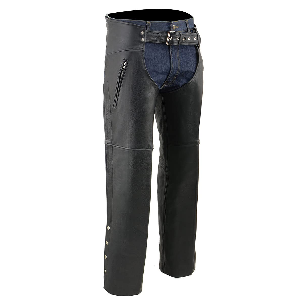 Milwaukee Leather Chap-SH1190 Herren-Chaps für Herren, Leder, mit Reißverschluss, Oberschenkeltasche, Netzfutter, Größe L Milwaukee Leather Chap-SH1190 Herren-Chaps für Herren, Leder, mit Reißverschluss, Oberschenkeltasche, Netzfutter, Größe L von Milwaukee Leather