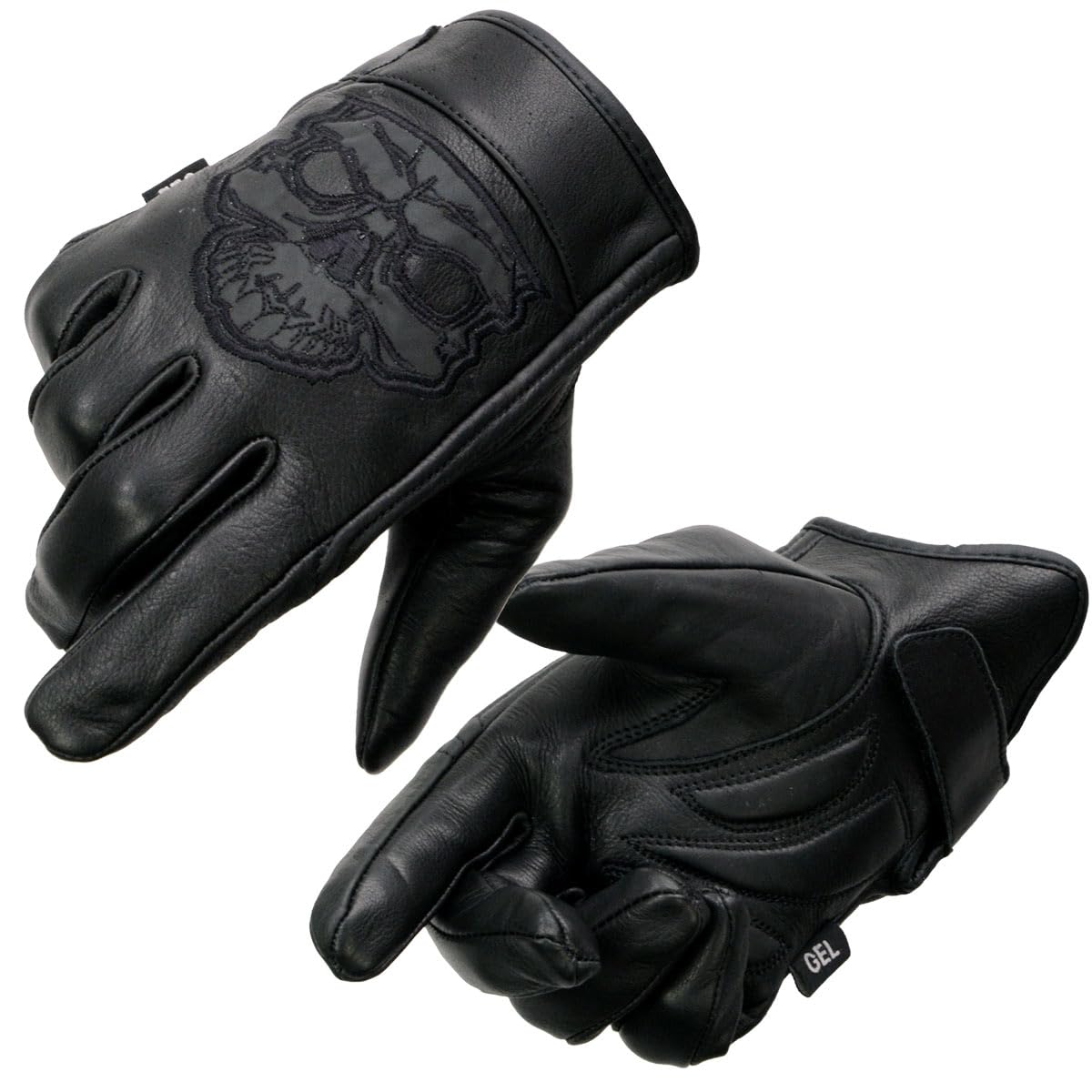Milwaukee Leather MG7571 Herren Lederhandschuhe Reflective Skull, Schwarz mit Cool Tec-Technologie, Größe XXL Milwaukee Leather MG7571 Herren Lederhandschuhe Reflective Skull, Schwarz mit Cool Tec-Technologie, Größe XXL von Milwaukee Leather