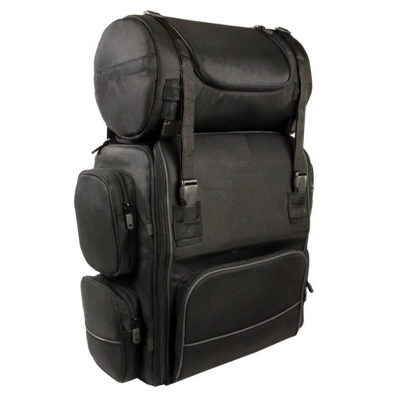 Milwaukee SH680-BLK-PCS Sissy Bar Tasche, 1680D, zweiteilig, Nylon, Schwarz von Milwaukee Leather