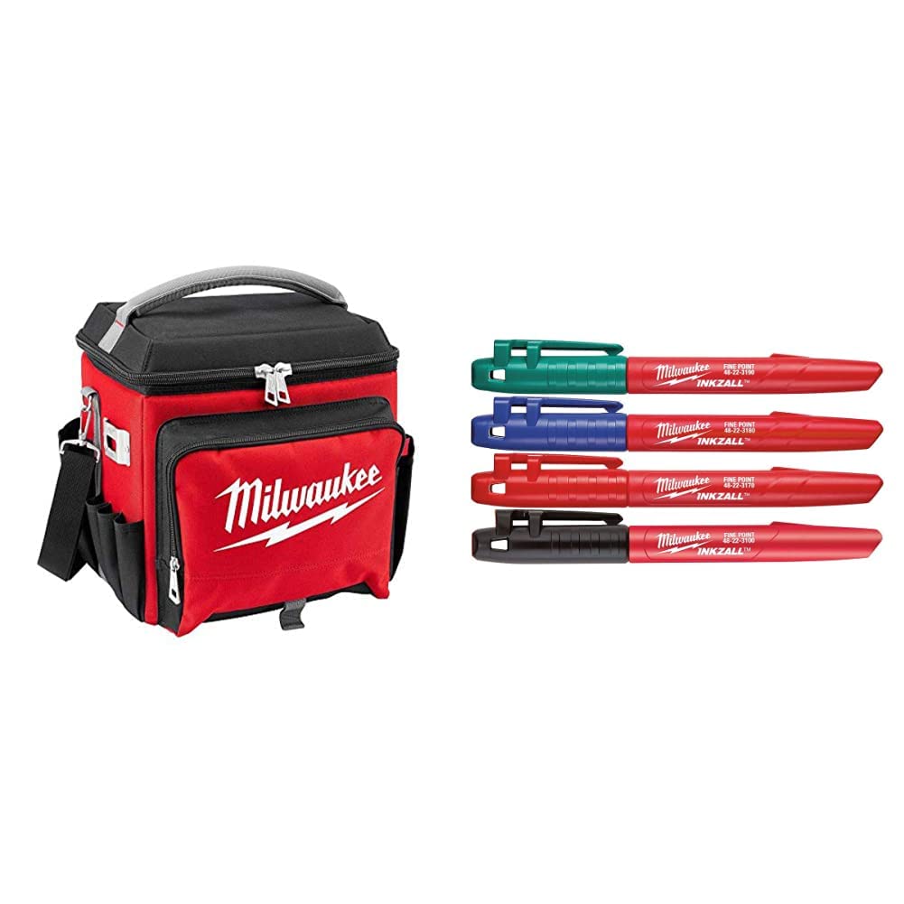Milwaukee 932464835 Baustellenkühltasche, rot & 48-22-3106 mil48223106 Marker, Multi, Einheitsgröße Milwaukee 932464835 Baustellenkühltasche, rot & 48-22-3106 mil48223106 Marker, Multi, Einheitsgröße von Milwaukee