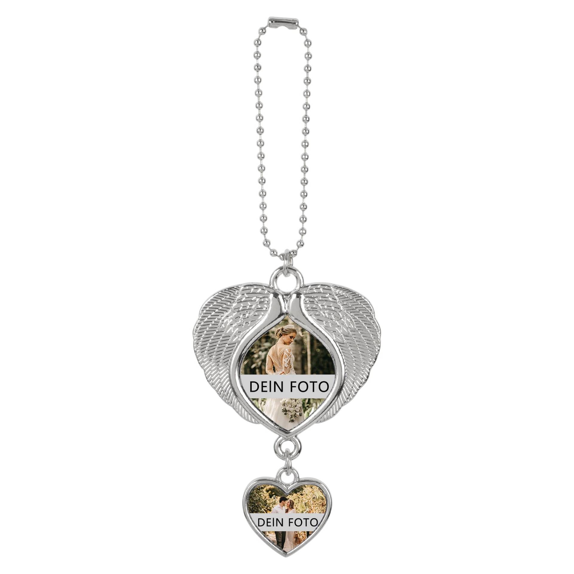 MilyaDE Autospiegel Anhänger mit eigenem Foto Herz Engelsflügel Beideseitig Personalisiert Fotogravur Spiegelanhänger Weihnachten Ostern Deko MilyaDE Autospiegel Anhänger mit eigenem Foto Herz Engelsflügel Beideseitig Personalisiert Fotogravur Spiegelanhänger Weihnachten Ostern Deko von MilyaDE