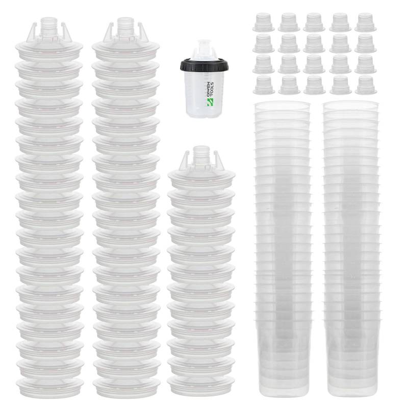 Autolack Mischbecher - Mischbecher 50 x 180 Ml Für Autolack | Automobil-Sprühbecher | Wiederverwendbares Autolackierset - Messbecher von Mingchengheng