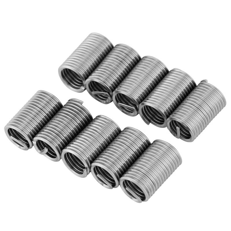 Mingzhe 10 PCs 304 Edelstahl -Gewinde -Reparatur -Kit M8x1.25x3d Verriegelungsdrahtschraubenhülseneinsätze für Zuverlässige Verbindung von Mingzhe