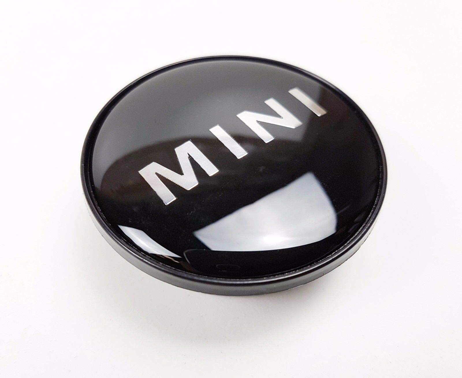 Mini echt schwarz Mitte Hub Cap mit Mini Wordmark 50 mm 36131171069 von MINI