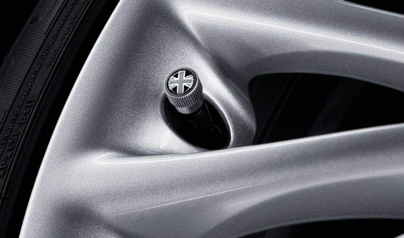 MINI Original Ventilkappen, schwarzer Wagenheber, passend für F57 R52 R57 R57 LCI F54 R55 36122182347 von MINI