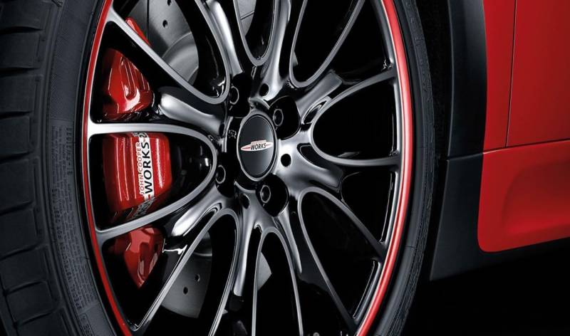 Original Mini JCW schwarz Radnabenabdeckung mit John Cooper Works Logo 54 mm 36136778917 von MINI