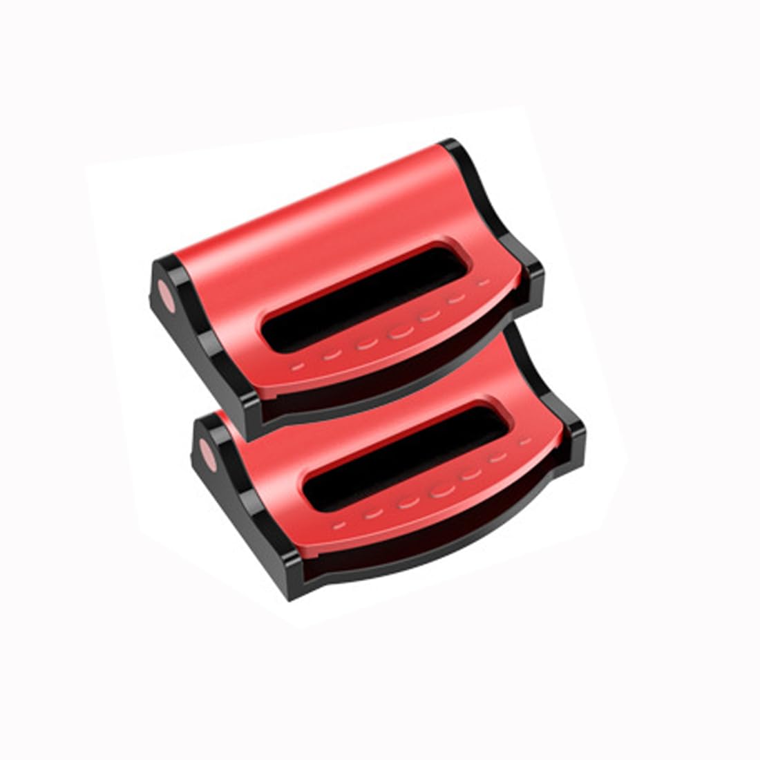 2 Stück Auto-Sicherheitsgurtversteller Auto-Sicherheitsgurt-Clip-Positionierer,Komfort-Universal-Auto-Schulter-Nackengurt-Positionierer(Rot) von Minsezhi
