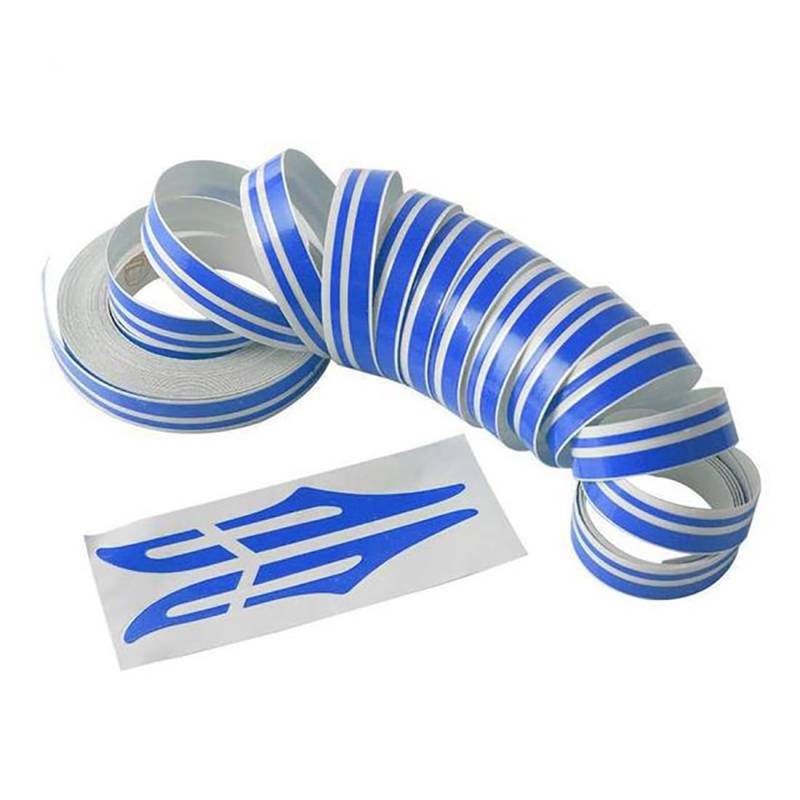 Minsezhi Auto-Pinstriping-Band, Auto-Karosserie-Seitenstreifen, DIY Vinyl Fahrzeug Pin Striping Abziehbilder, Auto Pins Tripe Tape (Blau) von Minsezhi
