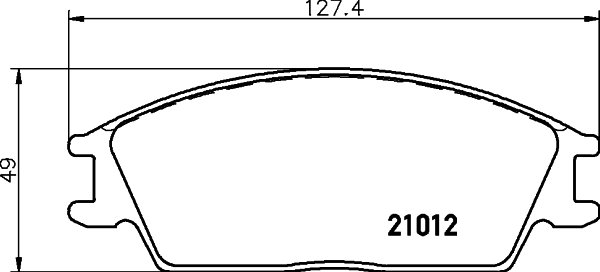 Bremsbelagsatz, Scheibenbremse Vorderachse Mintex MDB1298 von Mintex