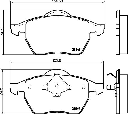 Bremsbelagsatz, Scheibenbremse Vorderachse Mintex MDB1741 von Mintex