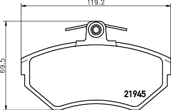 Bremsbelagsatz, Scheibenbremse Vorderachse Mintex MDB1868 von Mintex
