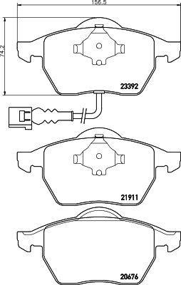 Bremsbelagsatz, Scheibenbremse Vorderachse Mintex MDB2041 von Mintex