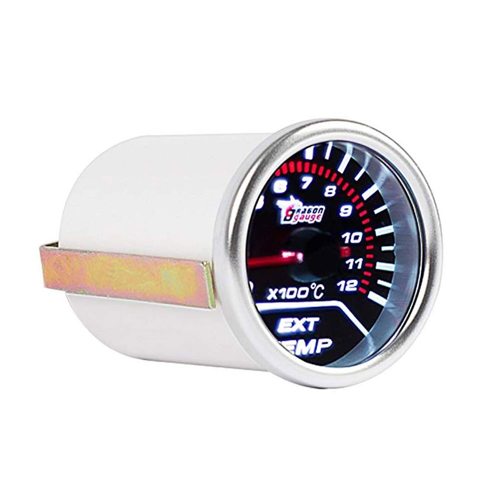 Mintice™ 2" 52mm LED Licht Kfz Auto Universal Abgastemperaturanzeige EGT 0-1200 Grad Anzeige Auto Gauge Rauchfarbe Len von Mintice