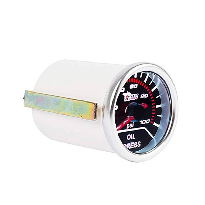 Mintice™ 2" 52mm LED Licht Kfz Auto Öldruck Anzeige Oil Pressure Anzeige Instrument Gauge Meter Rauchfarbe Len von Mintice