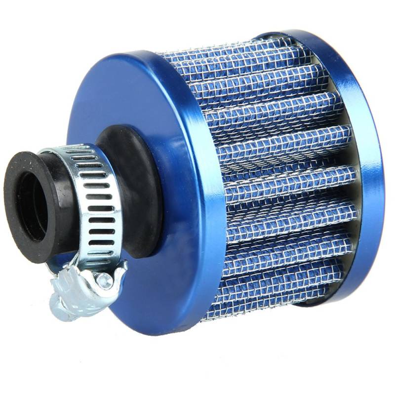 Mintice™ KFZ Auto Blau Motorrad 12mm Air Pod Intake Luftfilter Clamp Gummi Sportluftfilter Schwarz Dirt ATV von Mintice