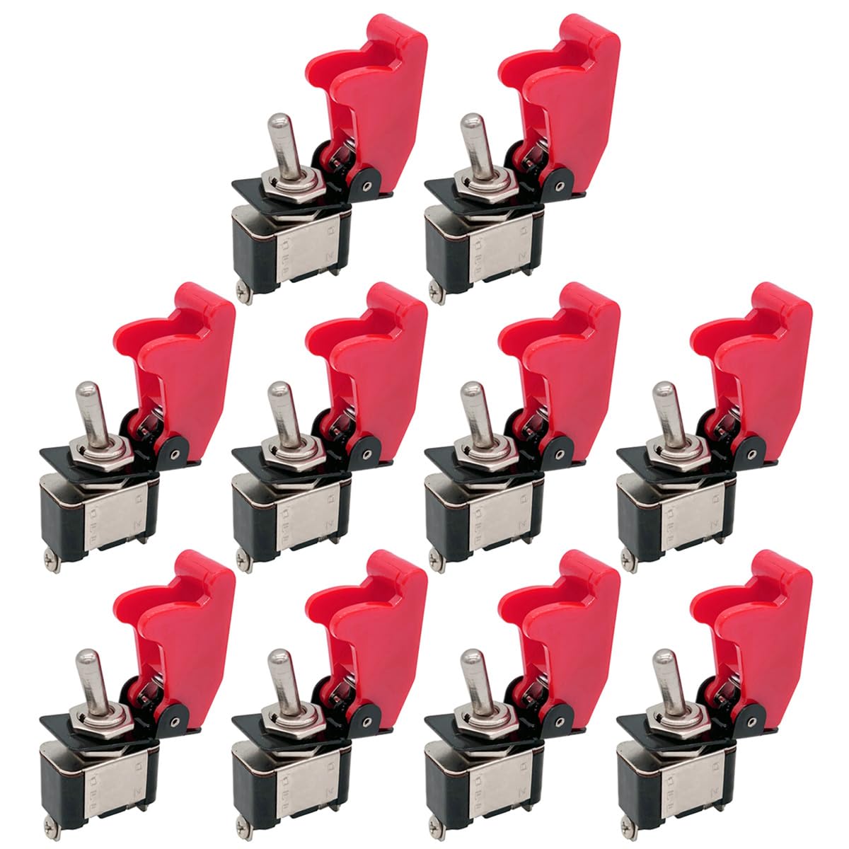 Mintice 10 X KFZ Rote Kippschalter Schalter Wippschalter 12V 250V DC LED SPST 2-Polig Metall Mintice 10 X KFZ Rote Kippschalter Schalter Wippschalter 12V 250V DC LED SPST 2-Polig Metall von Mintice