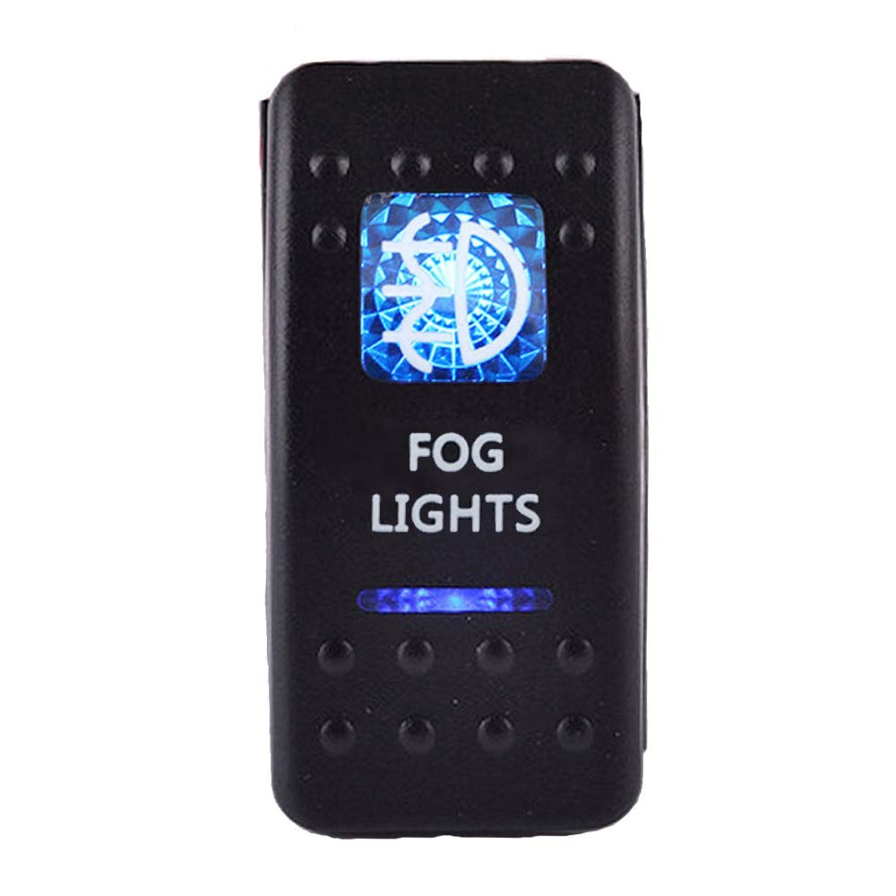 Mintice 12V KFZ Blau LED Licht Beleuchtet Wippenschalter Kippschalter Auto Armaturenbrett Schalter Fog Light Mintice 12V KFZ Blau LED Licht Beleuchtet Wippenschalter Kippschalter Auto Armaturenbrett Schalter Fog Light von Mintice