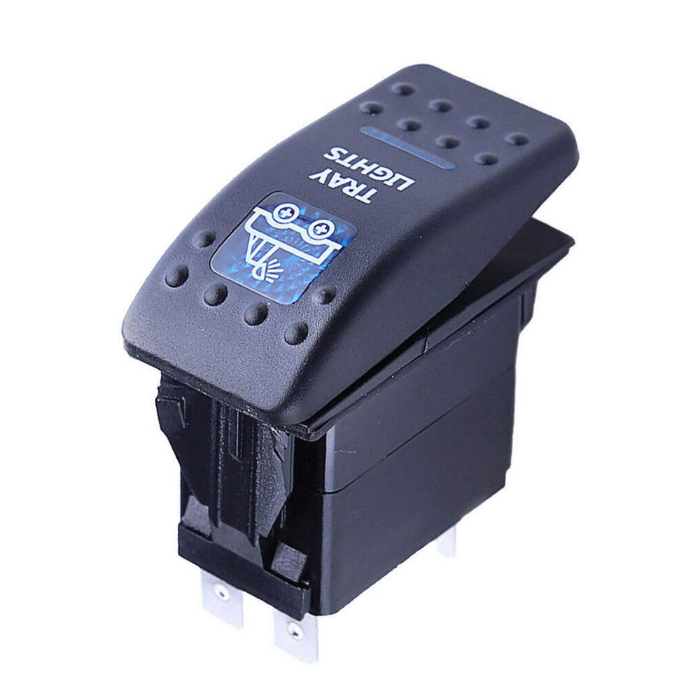 Mintice 12V KFZ Blau LED Licht Beleuchtet Wippenschalter Kippschalter Auto Armaturenbrett Schalter Tray Light Mintice 12V KFZ Blau LED Licht Beleuchtet Wippenschalter Kippschalter Auto Armaturenbrett Schalter Tray Light von Mintice