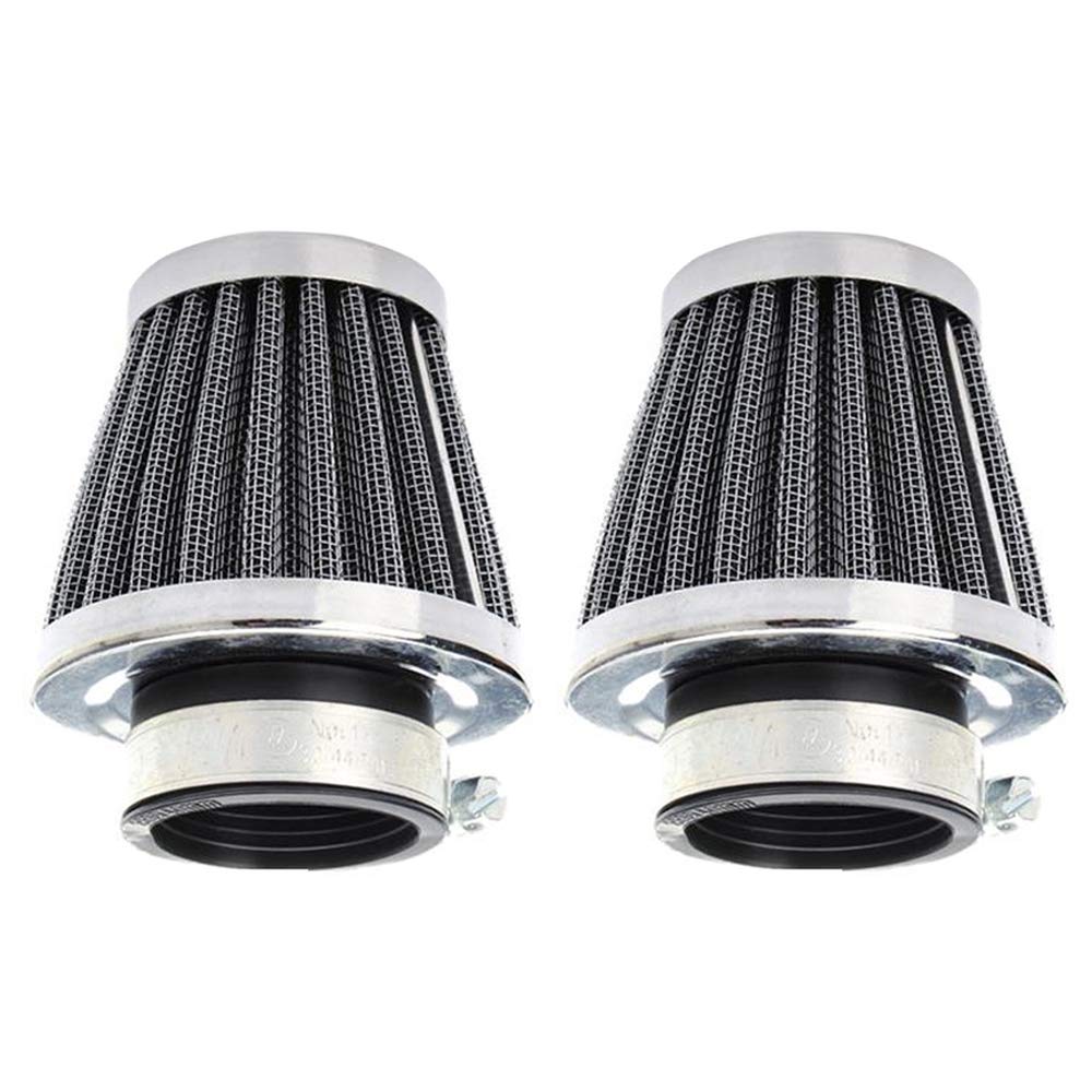 Mintice 2 X 35mm KFZ Auto Silber Motorrad Air Pod Intake Luftfilter Clamp Gummi Sportluftfilter Dirt ATV von Mintice