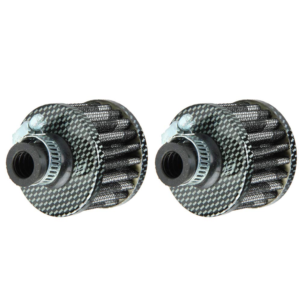 Mintice 2 X KFZ Kohlefaser Motorrad 12mm Air Intake Luftfilter Clamp Gummi Sportluftfilter Dirt ATV Pilzkopf Reiniger Mintice 2 X KFZ Kohlefaser Motorrad 12mm Air Intake Luftfilter Clamp Gummi Sportluftfilter Dirt ATV Pilzkopf Reiniger von Mintice