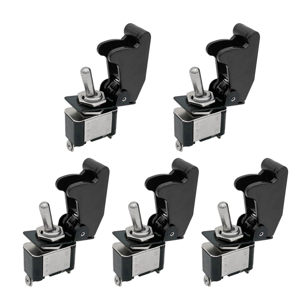 Mintice 5 Stück Schwarz Abdeckung Kfz Kippschalter Schalter Wippschalter 12V 20A 2-Polig Metall Mintice 5 Stück Schwarz Abdeckung Kfz Kippschalter Schalter Wippschalter 12V 20A 2-Polig Metall von Mintice