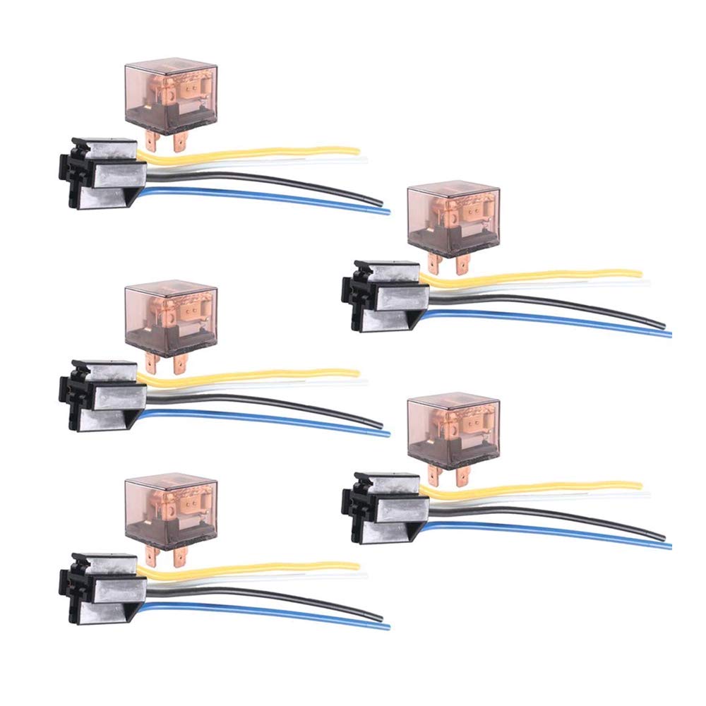 Mintice 5 X 12V 80A 4-Polig KFZ Relais Öffner Schließer Wechselrelais Leistungsrelais Trennrelais Buchse Stecker Motorrad Boot Mintice 5 X 12V 80A 4-Polig KFZ Relais Öffner Schließer Wechselrelais Leistungsrelais Trennrelais Buchse Stecker Motorrad Boot von Mintice