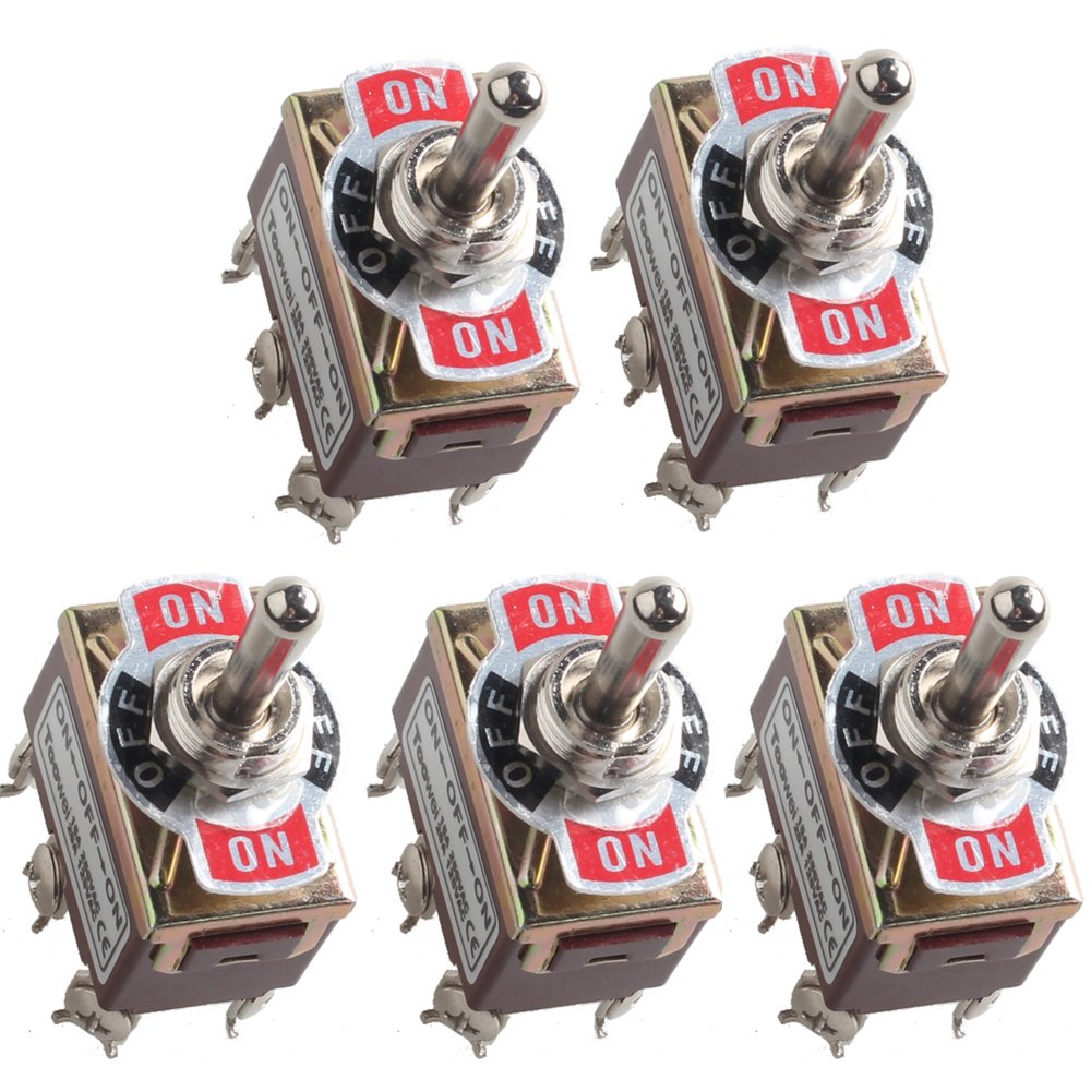 Mintice 5 X momentaner KFZ Auto 20A 125V 15A 250V Kippschalter Schalter Wippschalter DPDT 6-Polig EIN/AUS/EIN Metall Mintice 5 X momentaner KFZ Auto 20A 125V 15A 250V Kippschalter Schalter Wippschalter DPDT 6-Polig EIN/AUS/EIN Metall von Mintice