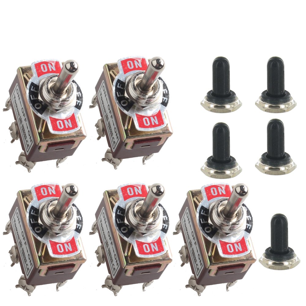 Mintice 5 X momentaner KFZ Auto 20A 125V 15A 250V Kippschalter Schalter Wippschalter DPDT 6-Polig EIN/AUS/EIN Metall wasserdicht Knopf Mintice 5 X momentaner KFZ Auto 20A 125V 15A 250V Kippschalter Schalter Wippschalter DPDT 6-Polig EIN/AUS/EIN Metall wasserdicht Knopf von Mintice