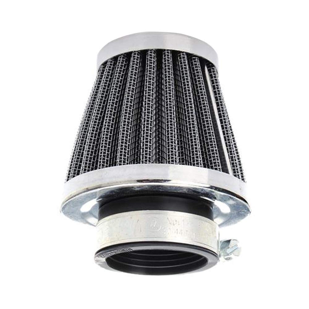 Mintice 52mm KFZ Auto Silber Motorrad Air Pod Intake Luftfilter Clamp Gummi Sportluftfilter Schwarz Dirt ATV von Mintice