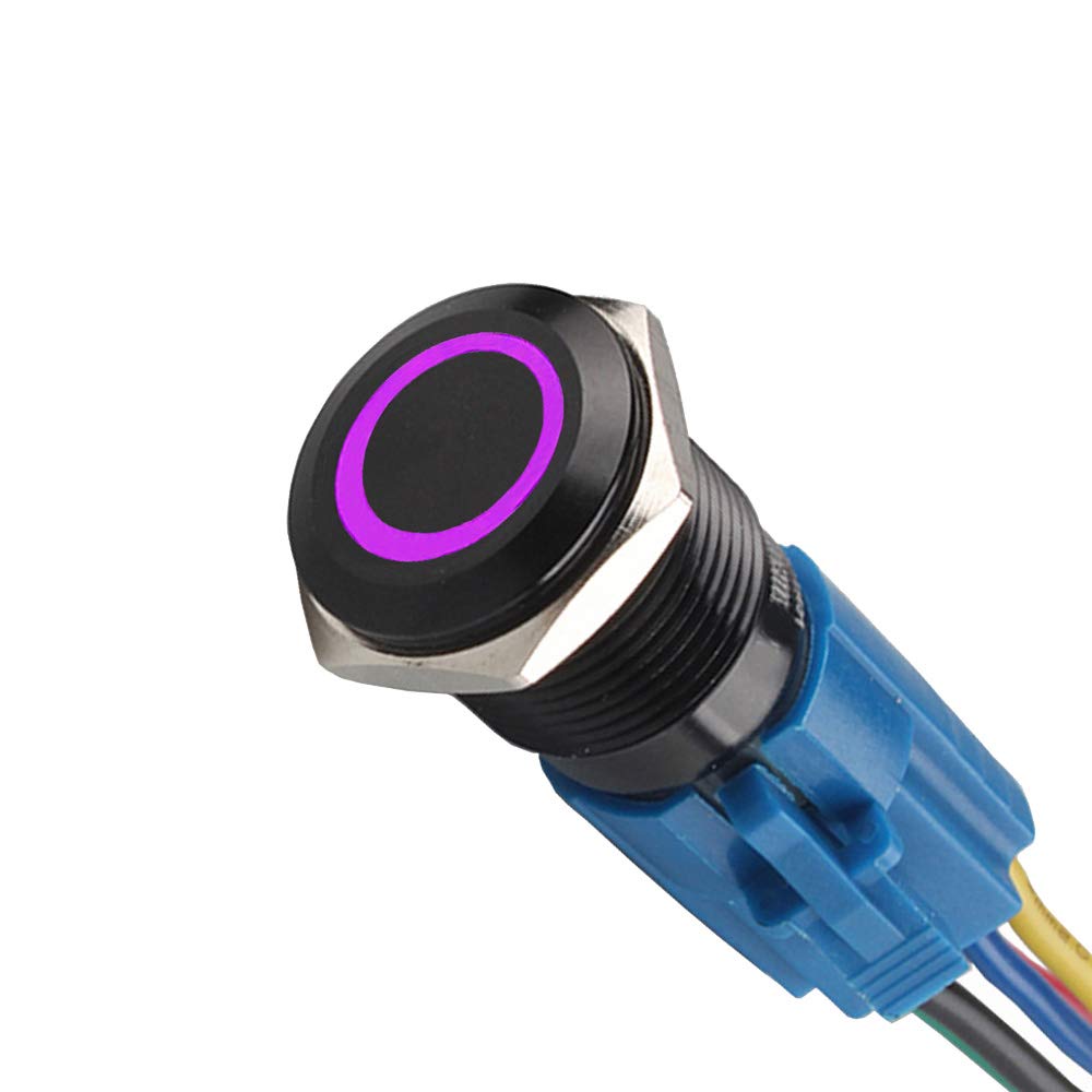 Mintice Schwarz Shell Engel Auge KFZ Kippschalter Druckschalter Schalter Drucktaster 19mm 12V 5A Lila Licht Metall Steckdose Stecker Mintice Schwarz Shell Engel Auge KFZ Kippschalter Druckschalter Schalter Drucktaster 19mm 12V 5A Lila Licht Metall Steckdose Stecker von Mintice