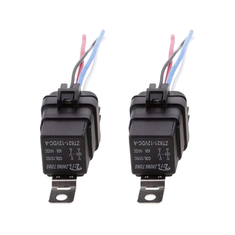 Mintice™ 2 X 12V 40A 4-Polig Eisen zurück KFZ Relais Öffner Schließer Wechselrelais Leistungsrelais Buchse Stecker Wasserdicht Motorrad Boot Mintice™ 2 X 12V 40A 4-Polig Eisen zurück KFZ Relais Öffner Schließer Wechselrelais Leistungsrelais Buchse Stecker Wasserdicht Motorrad Boot von Mintice