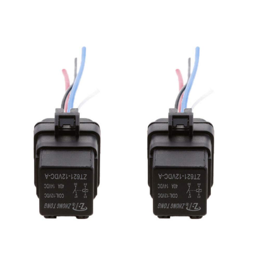 Mintice™ 2 X 12V 40A 4-Polig SPST KFZ Relais Öffner Schließer Wechselrelais Leistungsrelais Buchse Stecker Wasserdicht Motorrad Boot Mintice™ 2 X 12V 40A 4-Polig SPST KFZ Relais Öffner Schließer Wechselrelais Leistungsrelais Buchse Stecker Wasserdicht Motorrad Boot von Mintice