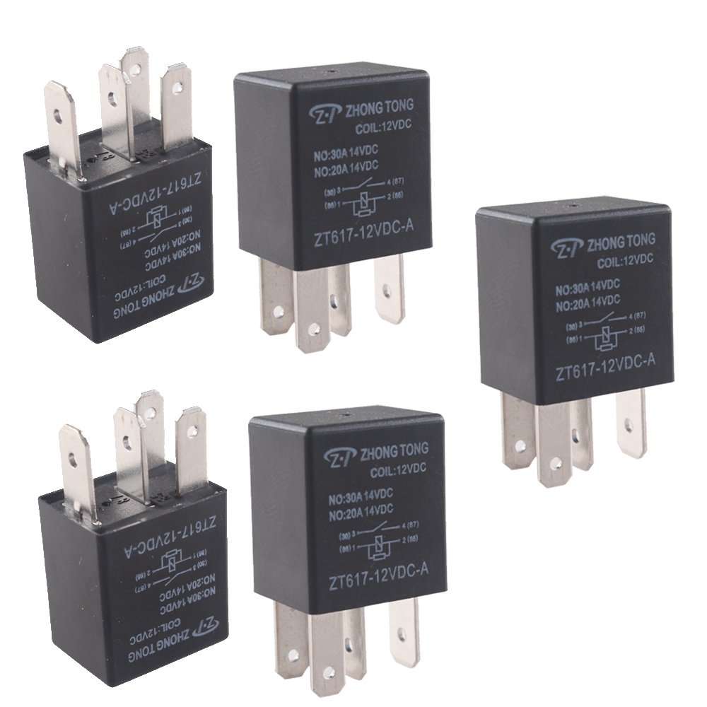 Mintice™ 5 X 12V 30A 4-Polig SPST KFZ Relais Öffner Schließer Wechselrelais Leistungsrelais Motorrad Boot Mintice™ 5 X 12V 30A 4-Polig SPST KFZ Relais Öffner Schließer Wechselrelais Leistungsrelais Motorrad Boot von Mintice