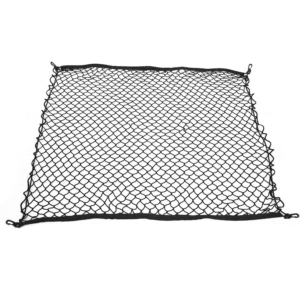 Auto Gepäcknetz, 100 * 100 cm Universal Auto Kofferraum Gepäck Fracht Elastic Net Organizer Mesh Halter Netz Schutznetz Trennnetz Schwarz von Minyinla