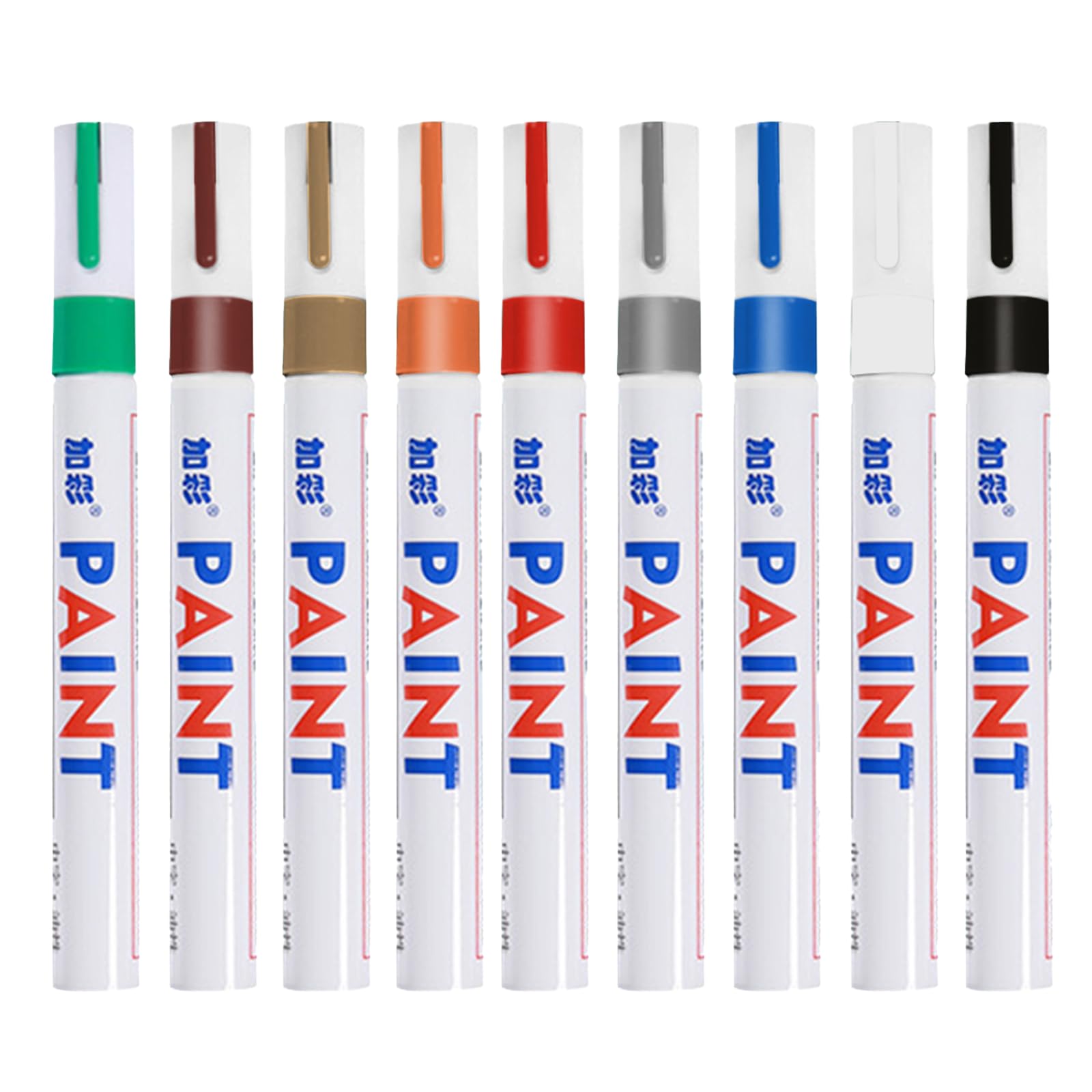Miosugo Lackstift, Autoreifen Markierungsstift, Farbmarker auf Ölbasis, Wasserfest Markierungsstift, Kratzfester Stift für Felgenbeschriftung, ABS-Kunststoff Markierungspen (9 Farben) von Miosugo