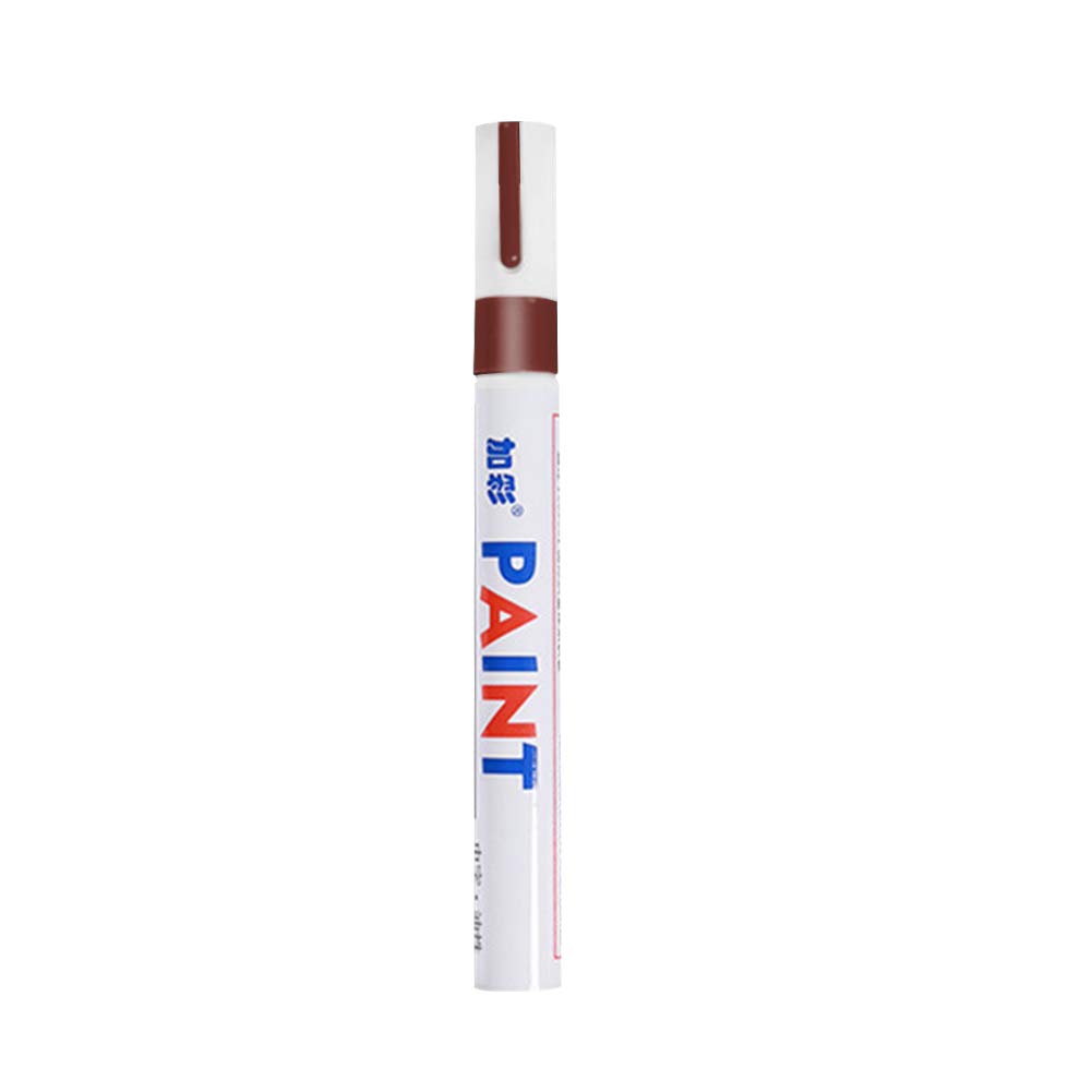 Miosugo Lackstift, Autoreifen Markierungsstift, Farbmarker auf Ölbasis, Wasserfest Markierungsstift, Kratzfester Stift für Felgenbeschriftung, ABS-Kunststoff Markierungspen (Kaffee) von Miosugo