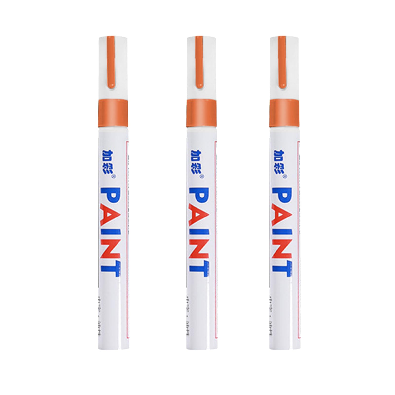 Miosugo Lackstift, Autoreifen Markierungsstift, Farbmarker auf Ölbasis, Wasserfest Markierungsstift, Kratzfester Stift für Felgenbeschriftung, ABS-Kunststoff Markierungspen (Orange*3) von Miosugo