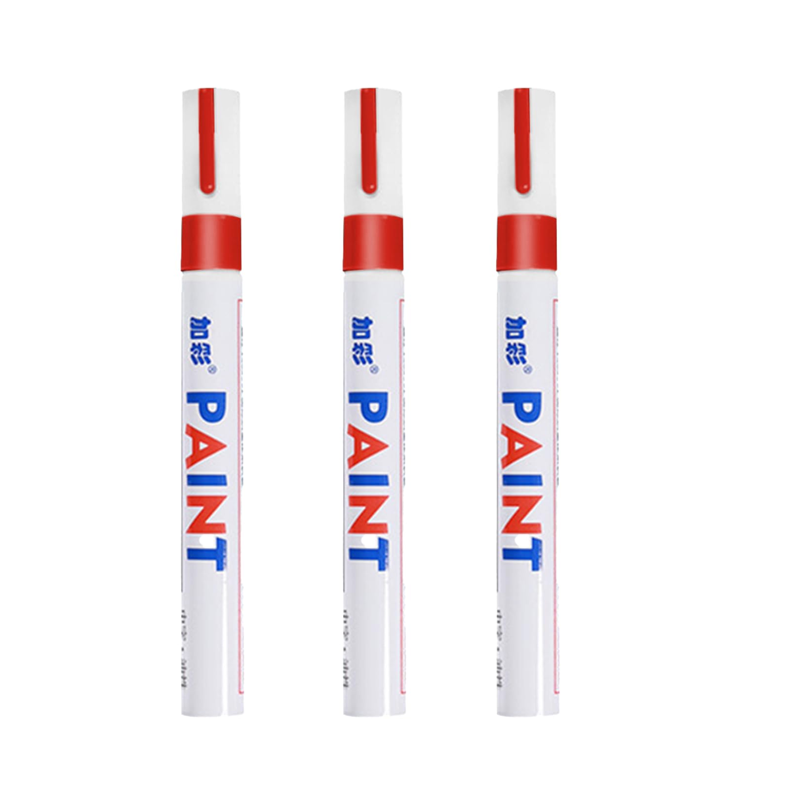 Miosugo Lackstift, Autoreifen Markierungsstift, Farbmarker auf Ölbasis, Wasserfest Markierungsstift, Kratzfester Stift für Felgenbeschriftung, ABS-Kunststoff Markierungspen (Rot*3) von Miosugo