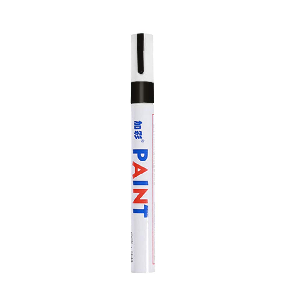 Miosugo Lackstift, Autoreifen Markierungsstift, Farbmarker auf Ölbasis, Wasserfest Markierungsstift, Kratzfester Stift für Felgenbeschriftung, ABS-Kunststoff Markierungspen (Schwarz) von Miosugo