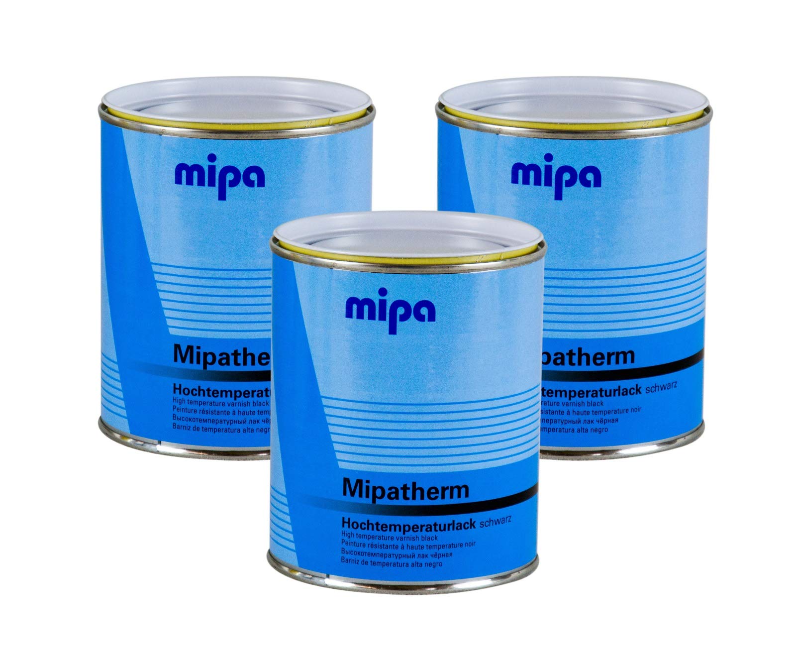 3x MIPA Mipatherm Schwarz Thermolack Ofenlack hitzebeständig bis 800°C 750 ml 3x MIPA Mipatherm Schwarz Thermolack Ofenlack hitzebeständig bis 800°C 750 ml von MIPA