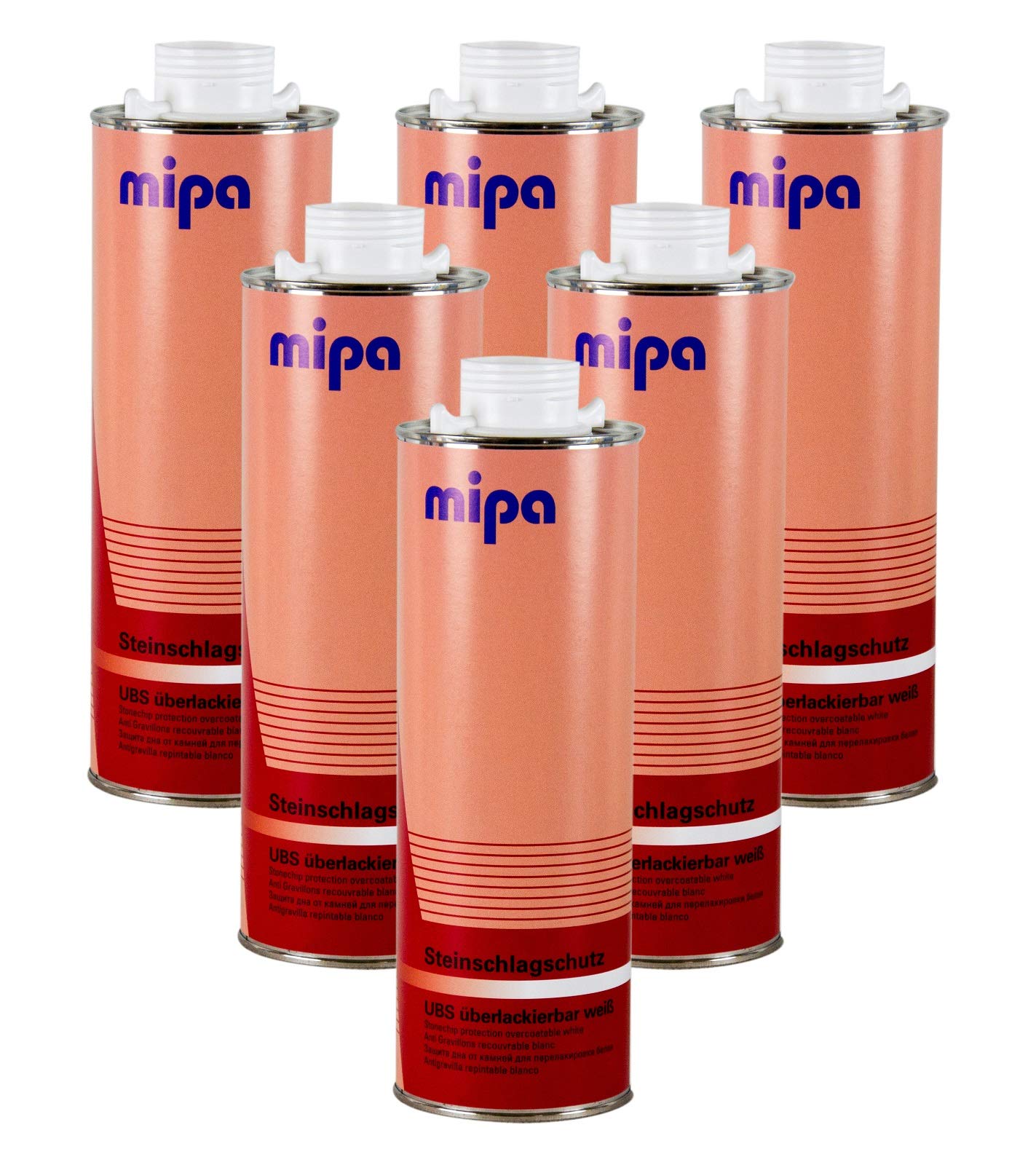 6x MIPA Steinschlagschutz Unterbodenschutz UBS überlackierbar weiß 1 L Liter 6x MIPA Steinschlagschutz Unterbodenschutz UBS überlackierbar weiß 1 L Liter von MIPA