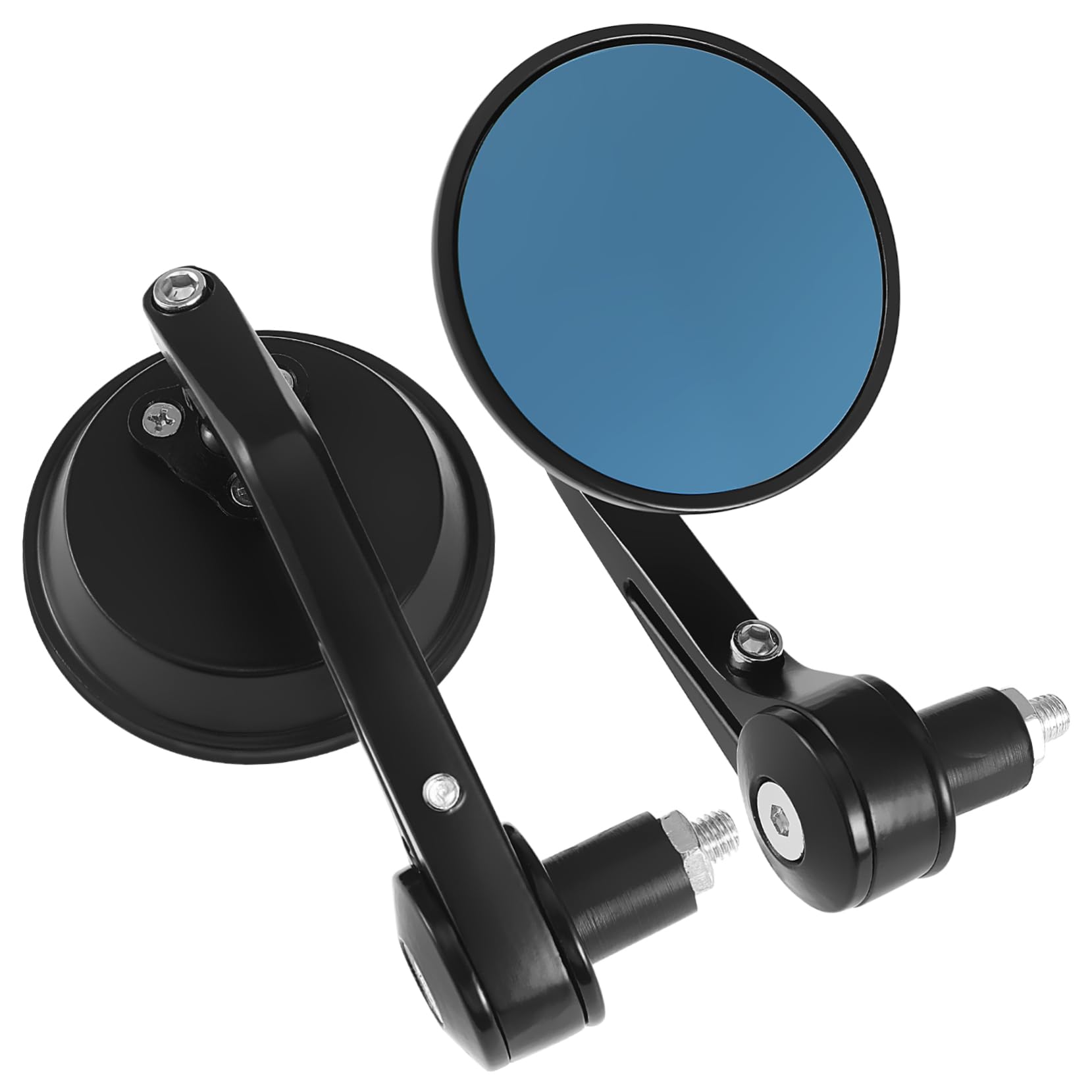 Mipcase 1Paar Runde Lenkerspiegel Verstellbare Bar End Hochauflösende Rückspiegel für Fahrradlenker Stabil und Langlebig für Motorroller und Cruiser Mipcase 1Paar Runde Lenkerspiegel Verstellbare Bar End Hochauflösende Rückspiegel für Fahrradlenker Stabil und Langlebig für Motorroller und Cruiser von Mipcase