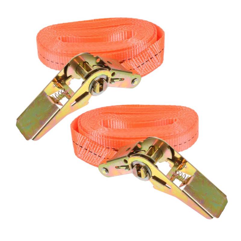 Mipcase 2 Stück Spannungsseilstrahlung Ratschenzurrgurte Cargo-Bindungsgürtel Cam-Lock-Schnallenriemen Pflicht Ladungssicherungsgurte Zurrgurte Ratsche Polyester Orange von Mipcase