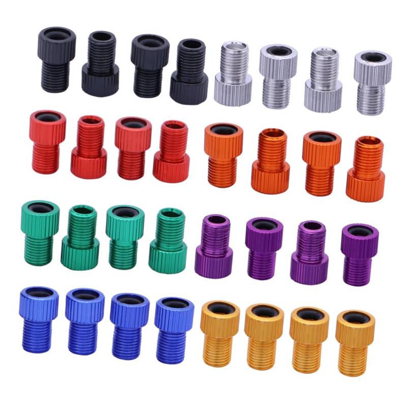 Mipcase 4 Stück Reifenventilverlängerungsadapter Luftventil Reifenpumpenadapter Fahrrad ventiladapter Fahrradventil Adapter Luftpumpe für das Fahrrad Kompressor Adapter rot von Mipcase