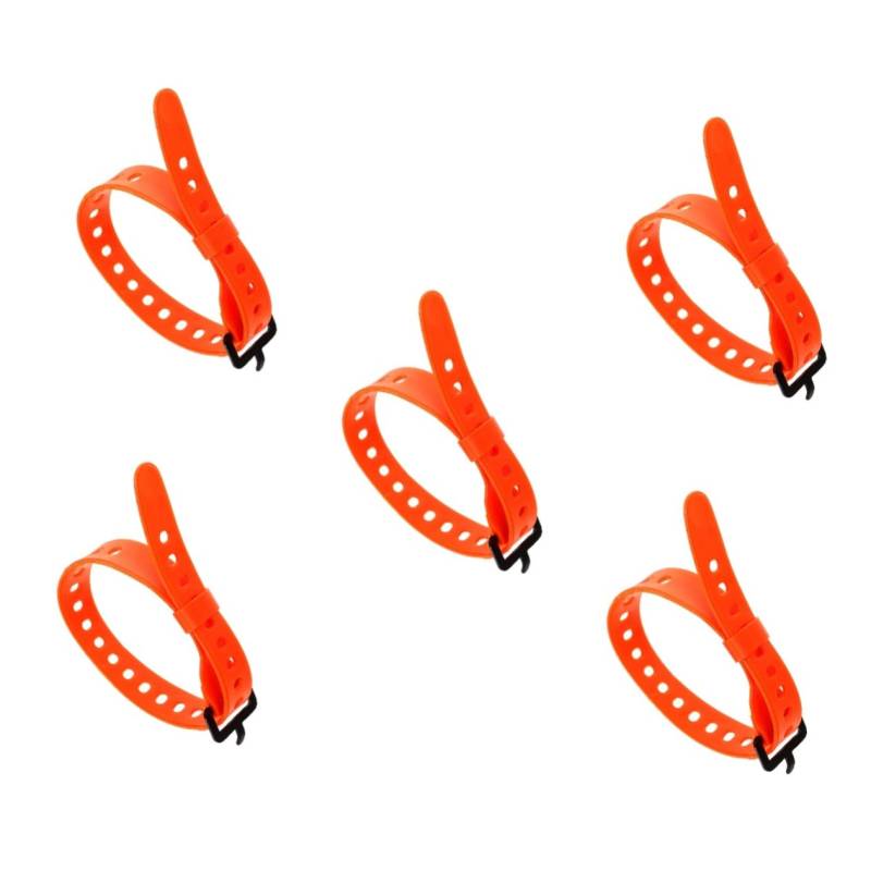 Mipcase 5 Stück Multifunktionsgurte Reisezubehör Gepäck Campingausflug Bindegürtel Gepäckgurt Gepäck Fixgurt Schnallengurte Schnallendesign Campinggurte Koffergurt Orange Gummi von Mipcase