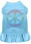 Mirage Pet Products 57–18 4 x BBL BLAU 4 Strass Rainbow Peace Kleid Baby, 4 x große von Mirage Pet Products