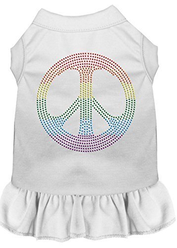 Mirage Pet Products 57–18 SMWT weiß Strass Rainbow Peace Kleid, klein Mirage Pet Products 57–18 SMWT weiß Strass Rainbow Peace Kleid, klein von Mirage Pet Products